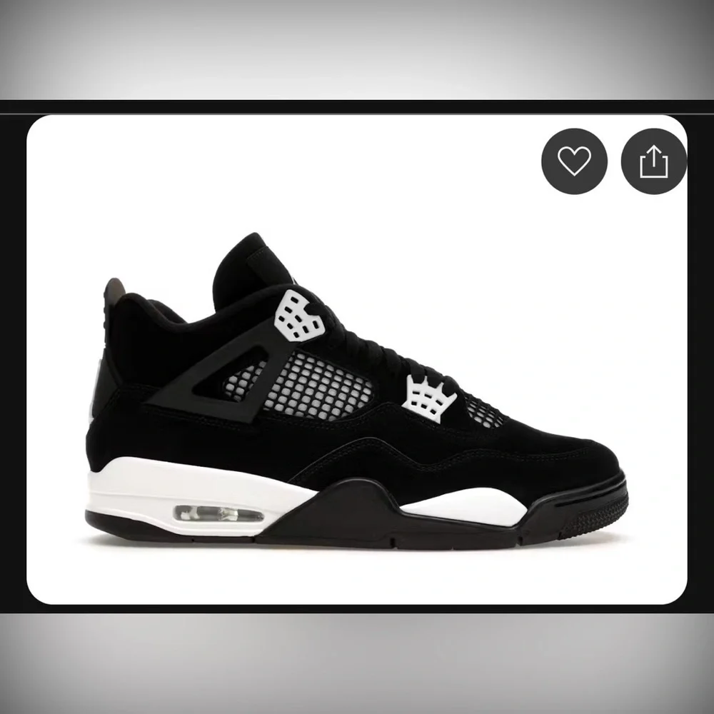 Jordan Men’s Black and White Air Retro Sneaker
